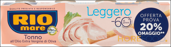 RIOMARE TONNO LEGGERO CON OLIO EXTRAVERGINE 60 GR X4 240 GR