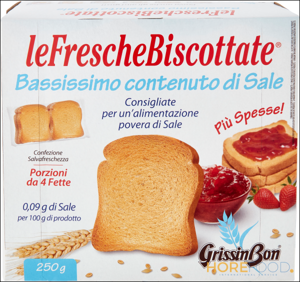 GRISSINBON FETTE BISCOTTATE IPOSODICHE 250 GR