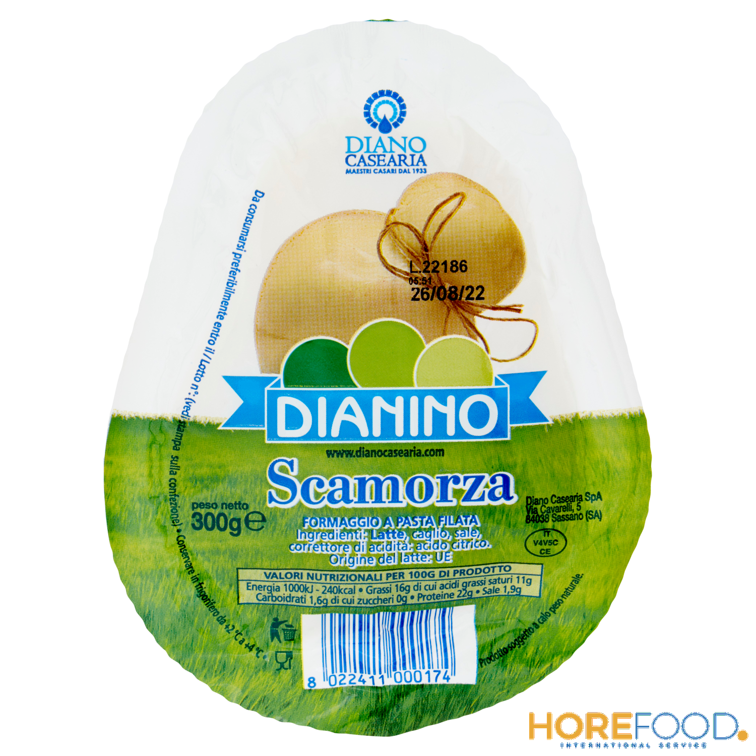 DIANINO SCAMORZA BIANCA 300 GR
