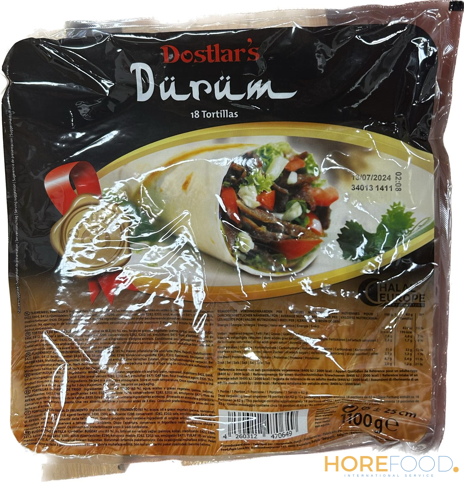 TORTILLAS D/GRANO 25CM 1 PZ