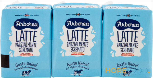 ARBOREA LATTE UHT PARZIALMENTE SCREMATO 200 ML X3