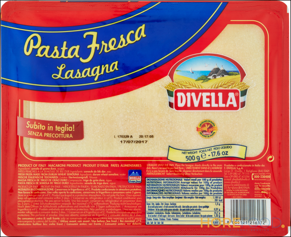 DIVELLA PASTA FRESCA LASAGNA 500 GR