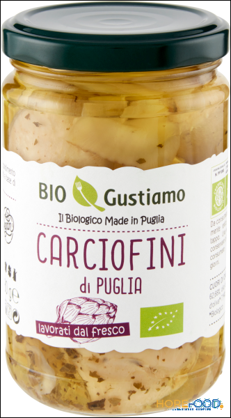 BIO GUSTIAMO CARCIOFI DI PUGLIA IN OLIO EXTRAVERGINE D'OLIVA