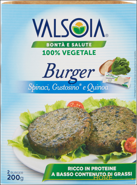 VALSOIA BURGER SPINACI GUSTOSINO QUINO 200GR
