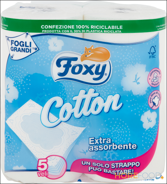 FOXY CARTA IGIENICA COTTON 5 VELI 4 PZ