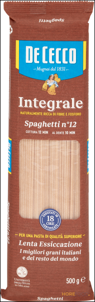 DE CECCO SPAGHETTI N°12 INTEGRALI 500 GR