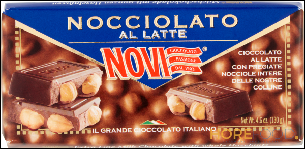 Cioccolato Latte con Nocciole, 130 g - NOVI