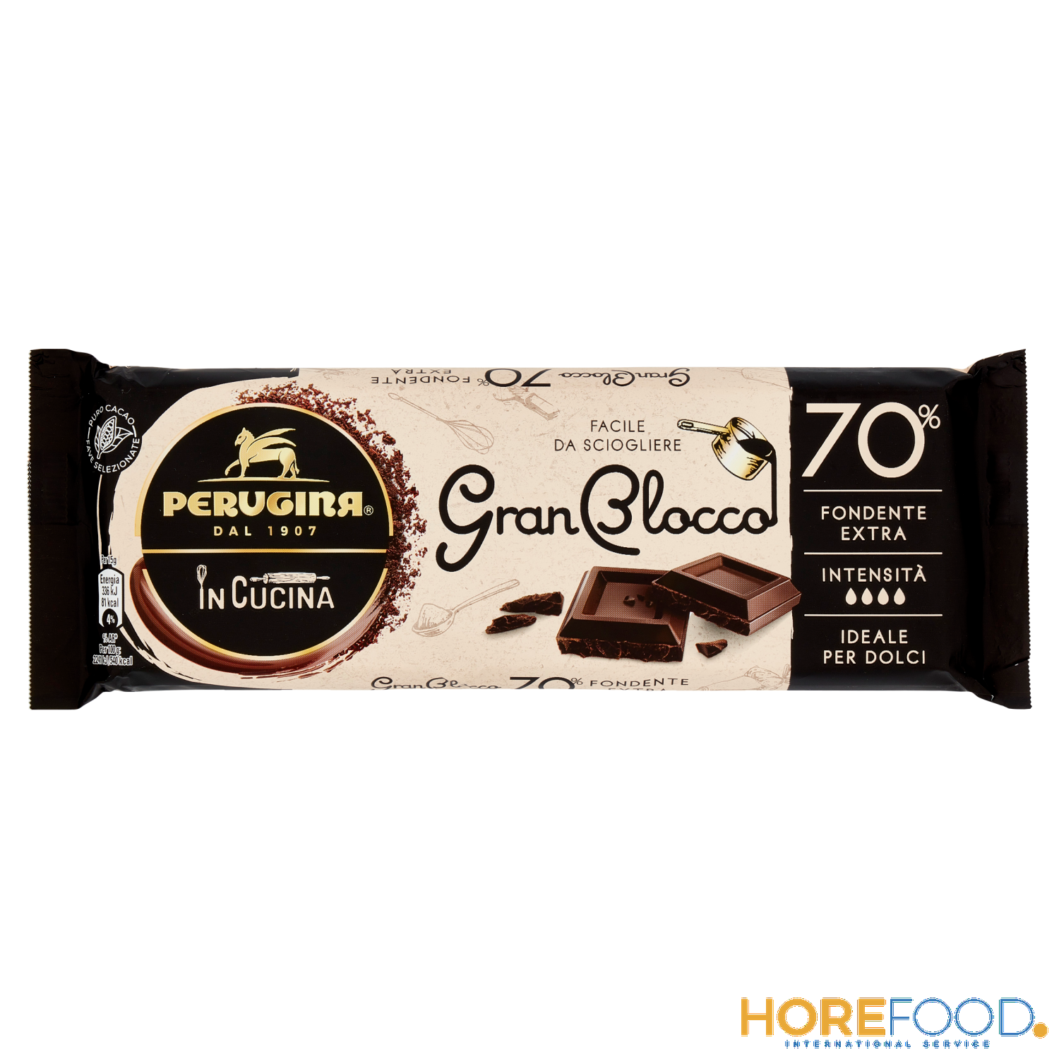 Blocco Fondente 70%, 150 g - PERUGINA
