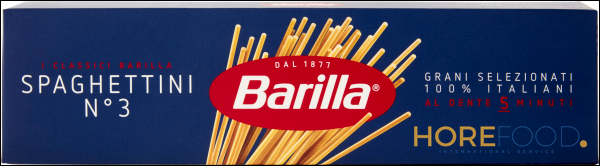 BARILLA PASTA DI SEMOLA SPAGHETTINI N.3 500 GR