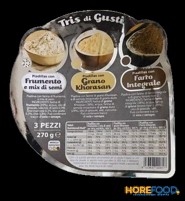 PIADILLAS TRIS DI FARINE 270 GR