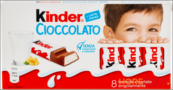 KINDER BARRETTE T.8 100 GR