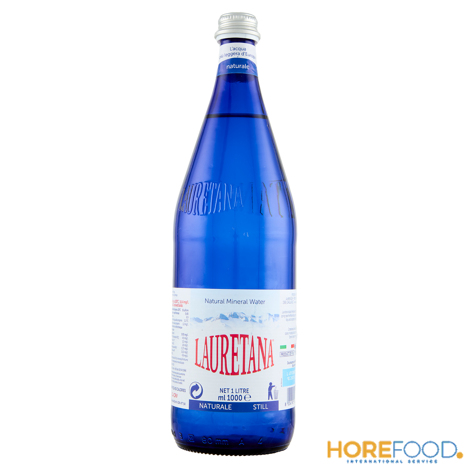 LAURETANA ACQUA NATURALE IN VETRO 1 LT