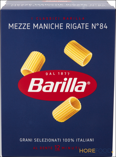 BARILLA PASTA DI SEMOLA MEZZE MANICHE N.84 500 GR