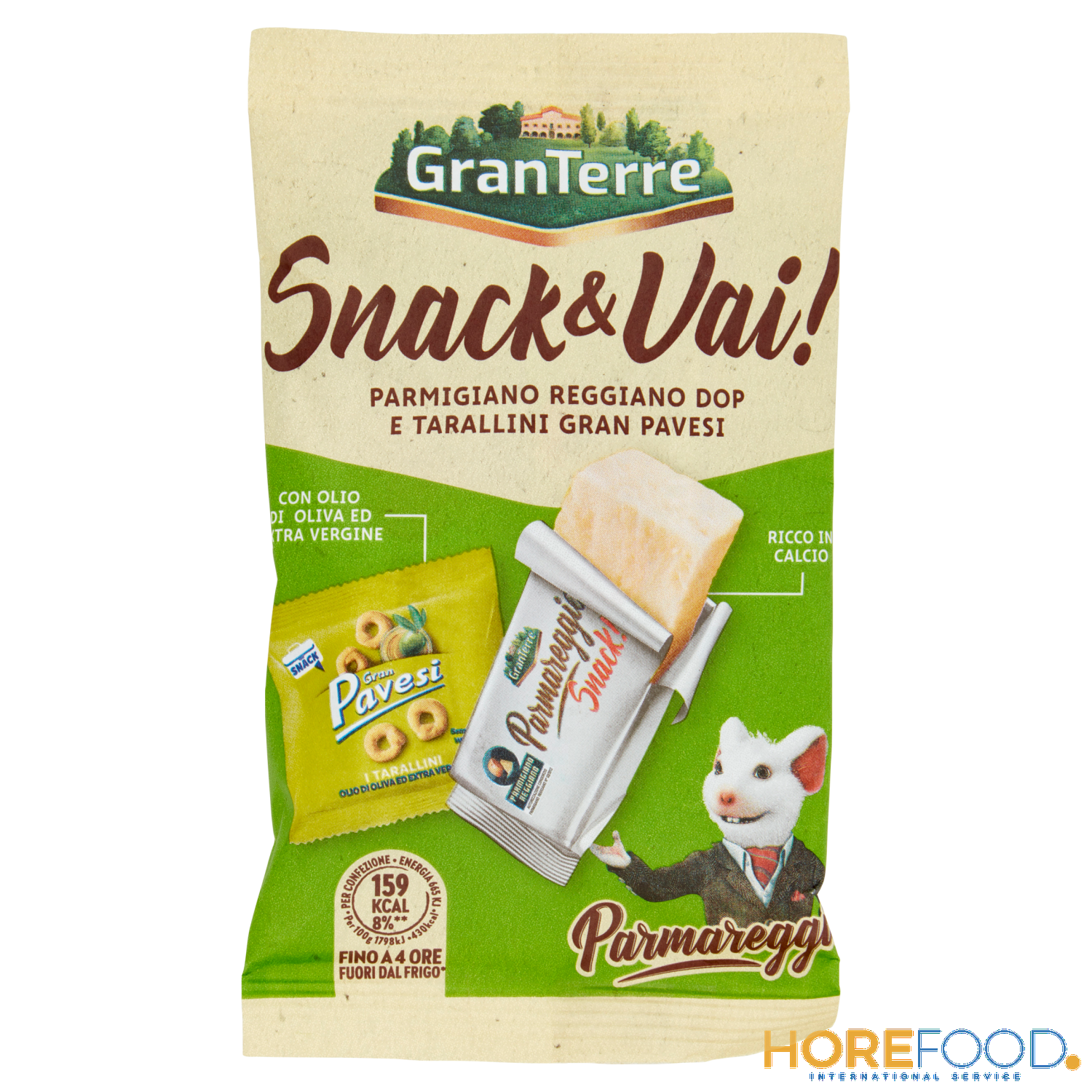 PARMAREGGIO SNACK E VAI PARMIGIANO DOP TARALLINI GRANPAVESI 1 PZ