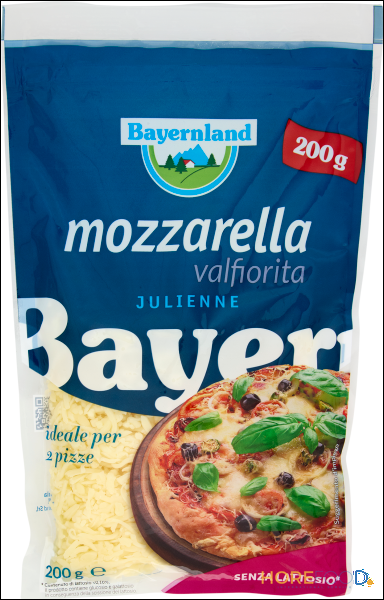 BAYERNLAND MOZZARELLA TAGLIO JULIENNE 200 GR