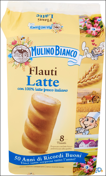 MULINO BIANCO FLAUTI LATTE X8 280 GR