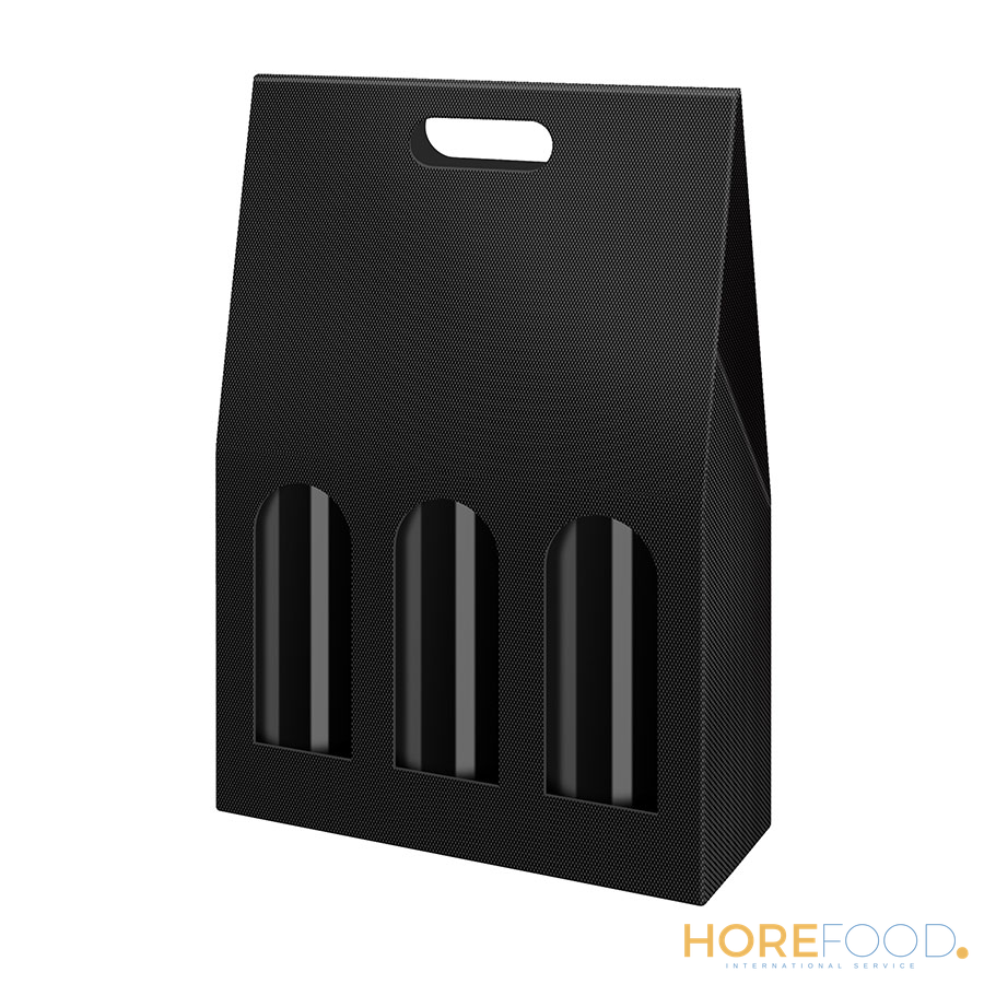 SCATOLA VINO NERA X 3 1 PZ