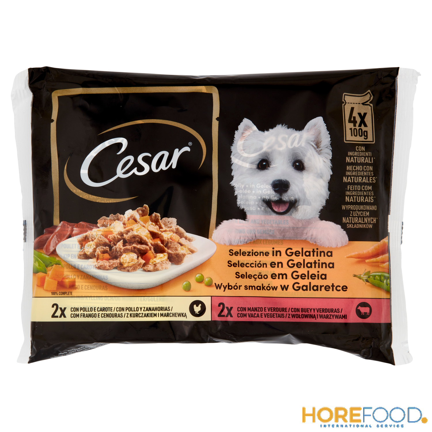CESAR DELIZIE GELATINA GR100X4 400 GR