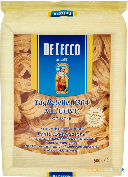 DE CECCO TAGLIATELLE N°304 ALL'UOVO 500 GR