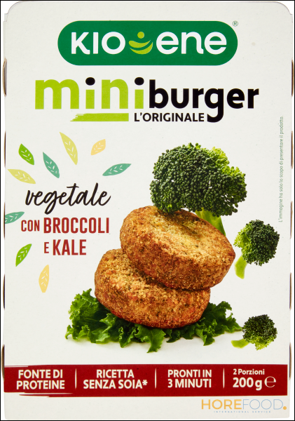 KIOENE MINIBURGER BROCCOLI E KALE 200 GR