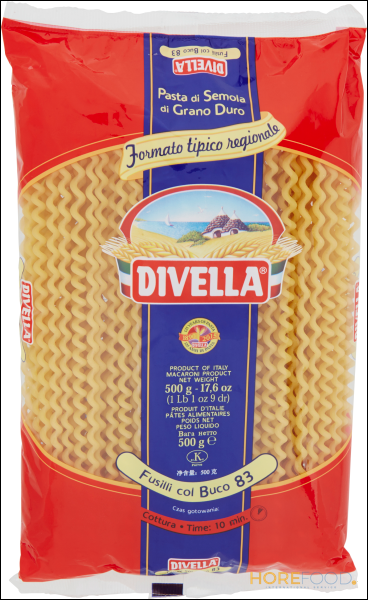 DIVELLA FORMATI SPECIALI FUSILLI BUCATI LUNGHI 500 GR