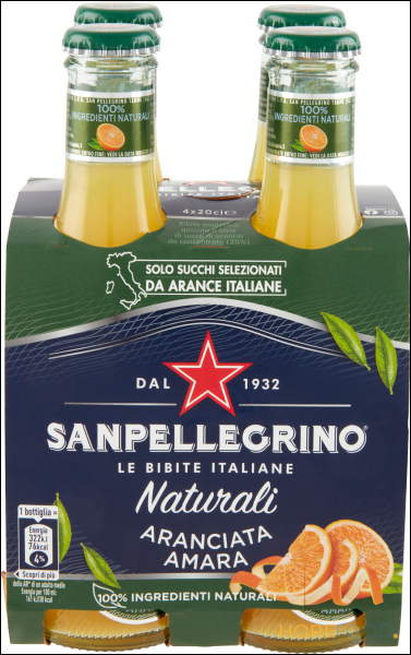 SANPELLEGRINO ARANCIATA AMARA 20 CL X4