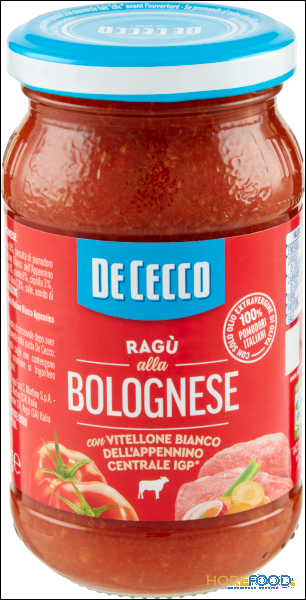 DE CECCO SUGO BOLOGNESE 190 GR