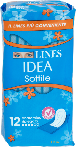LINES IDEA SOTTILE ANATOMICO RIPIEGATO 12 PZ