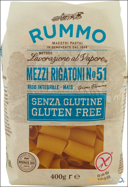RUMMO MEZZI RIGATONI SENZA GLUTINE 400 GR