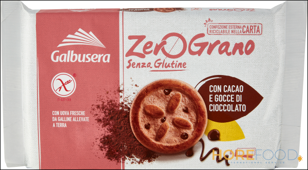 GALBUSERA ZEROGRANO BISCOTTI GOCCE CIOCCOLATO S/G 220 GR
