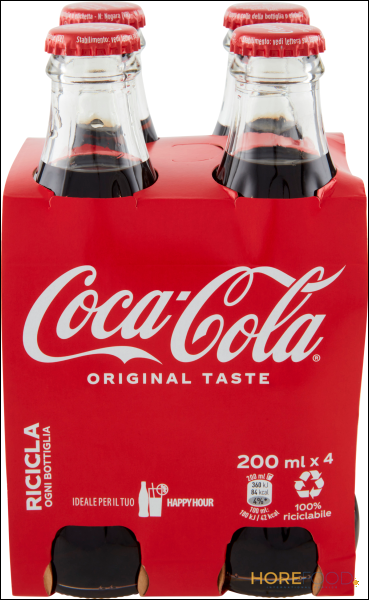 COCA COLA BOTTIGLIA VETRO 20ML X4