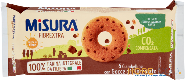 MISURA CIAMBELLA INTEGRALE GOCCE CIOCCOLATO 230 GR