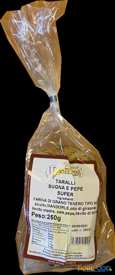 LA CASA DEI PASTICCINI TARALLO SUGNA E PEPE 250 GR