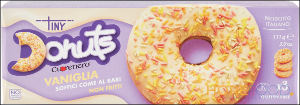 TINY DONUTS CUORE NERO VANIGLIA 111 GR