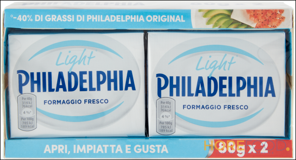 PHILADELPHIA LIGHT 2X80GR 160 GR