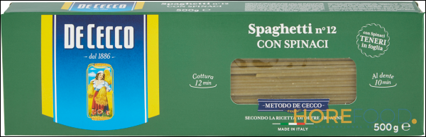 DE CECCO SPAGHETTI SPINACI 500 GR