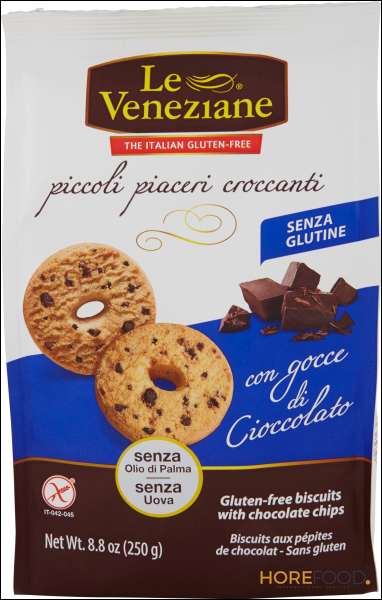VENEZIANE FROLLINI CON GOCCE DI CIOCCOLA SENZA GLUTINE 250 GR