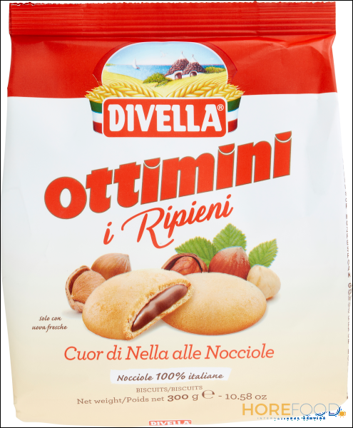 DIVELLA OTTIMINI CUORE DI NELLA RIPIENI NOCCIOLE 300 GR