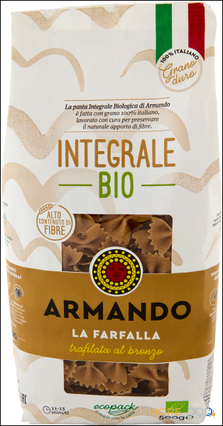ARMANDO FARFALLE INTEGRALE BIO PASTA 500 GR