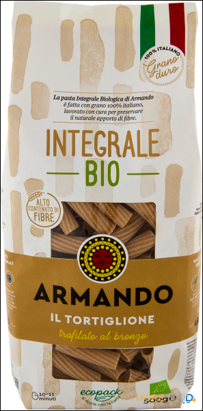 ARMANDO TORTIGLIONE INTEGRALE BIO PASTA 500 GR