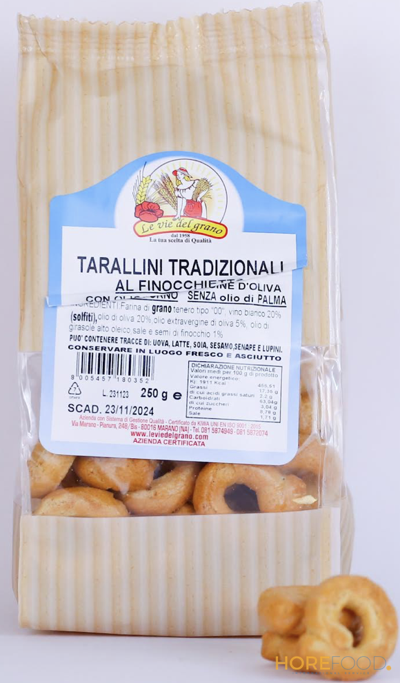 IL VOSTRO FORNAIO TARALLINI AL FINOCCHIETTO 250 GR
