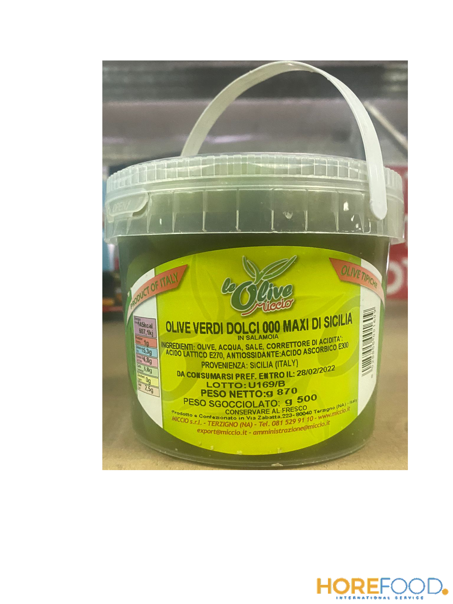 MICCIO OLIVE VERDI MAXI "000" 500 GR