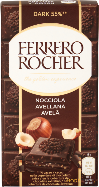 Tavoletta Fondente con Nocciole, 90 g - FERRERO ROCHER