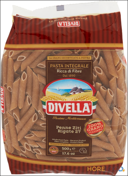 DIVELLA PENNE ZITI RIGATI INTEGRALI 500 GR