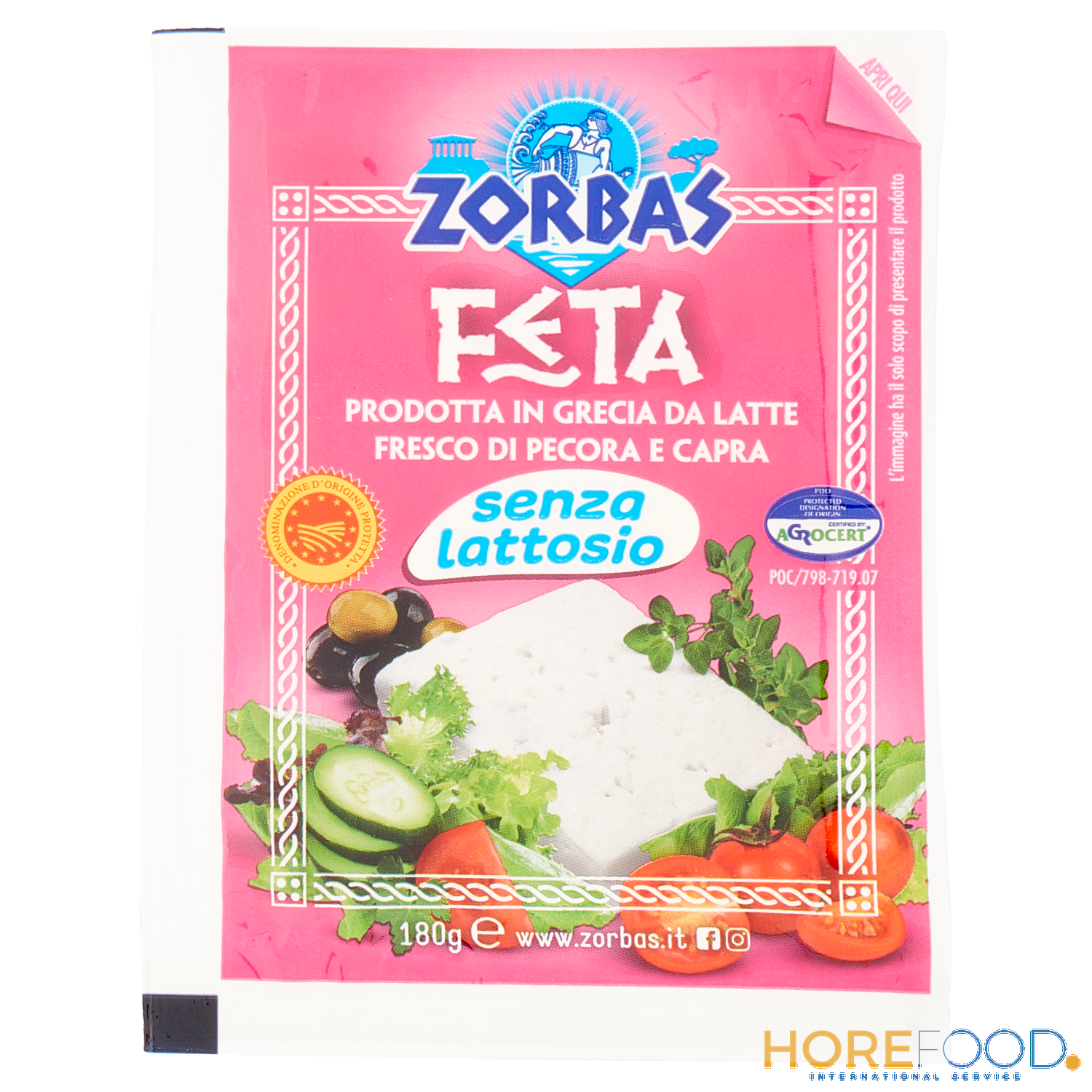ZORBAS FETA DOP SENZA LATTOSIO 180 GR