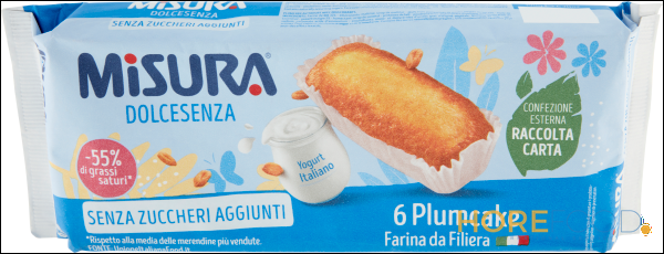 MISURA PLUMCAKE SENZA ZUCCHERO X6 190 GR