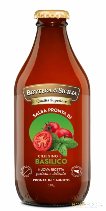 BOTTEGA DI SICILIA SALSA CILIEGINO BASILICO 330 GR