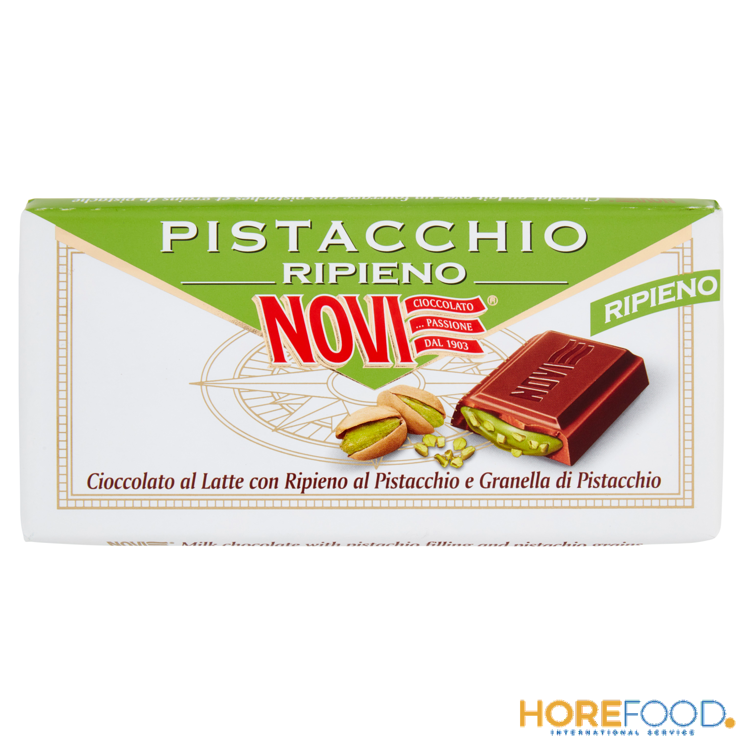Tavoletta a Latte Ripiena di Pistacchio, 105 g - NOVI