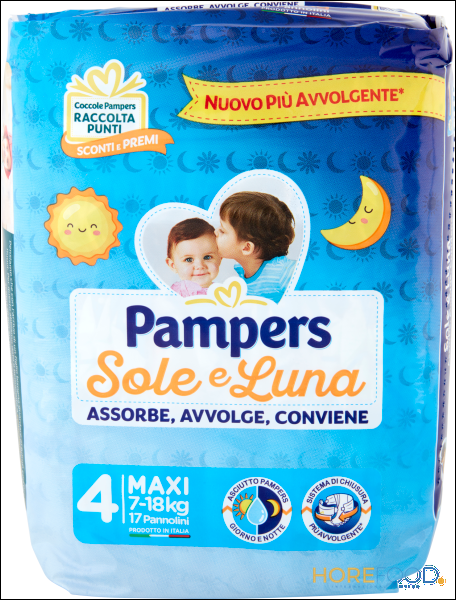 PAMPERS SOLE E LUNA MAXI 7-18 KG 17 PZ