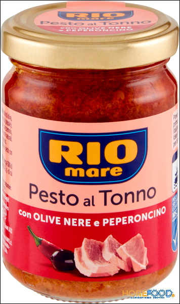 RIOMARE PESTO AL TONNO CON OLIVE NERE E PEPERONCINO 130 GR